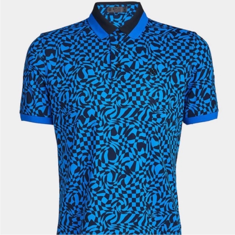 G/FORE Men's XL Pique Racer Blue Polo NET SZ‎ XL